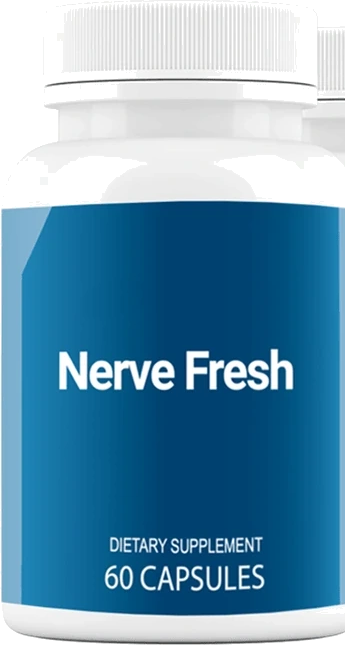 Nerve Fresh bottle: blue and white label, 60 capsules, dietary supplement